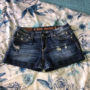 Rock revival factory distressed shorts